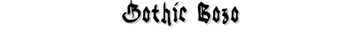 Gothic Bozo font